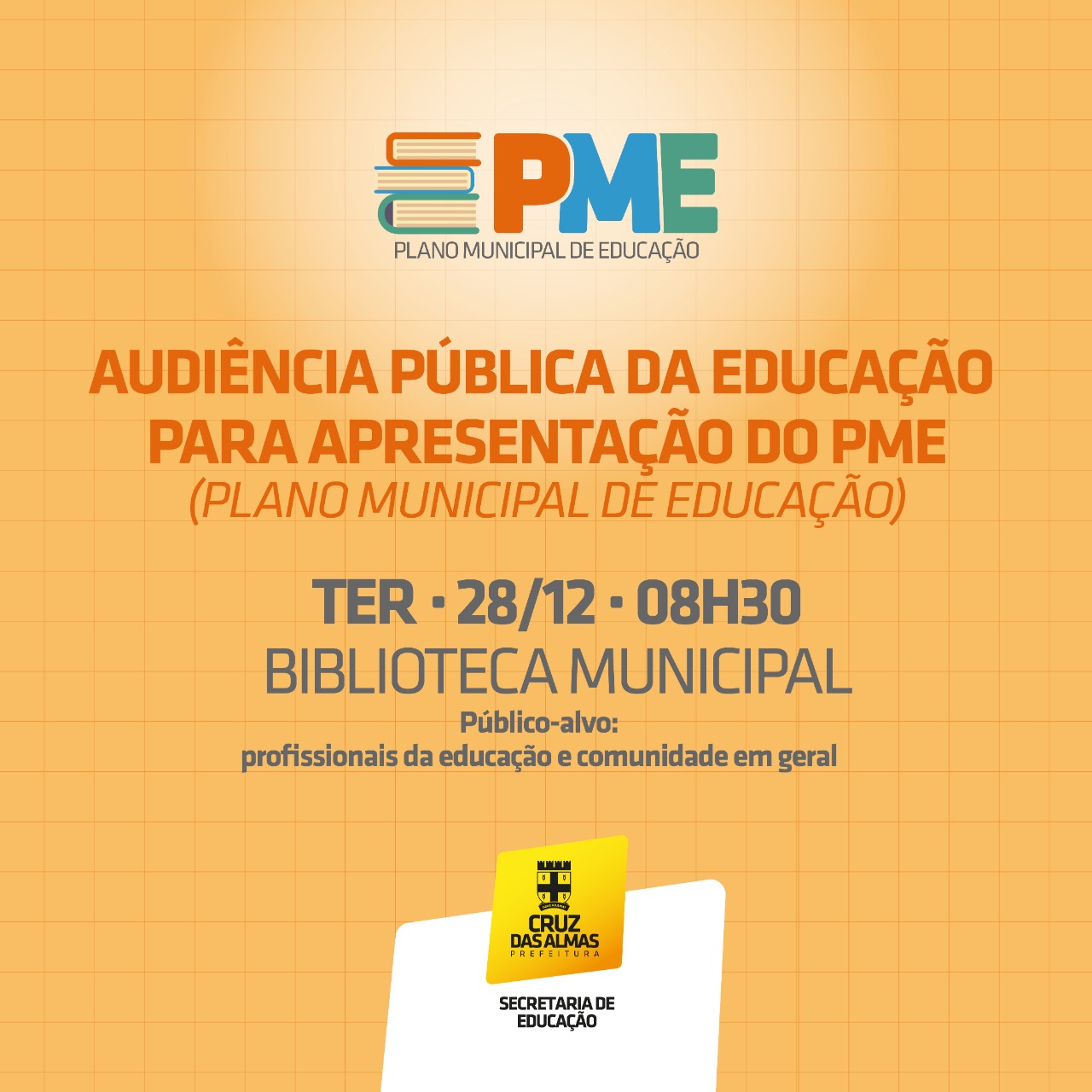 Secretaria de Educação realiza audiência pública para apresentação do PME