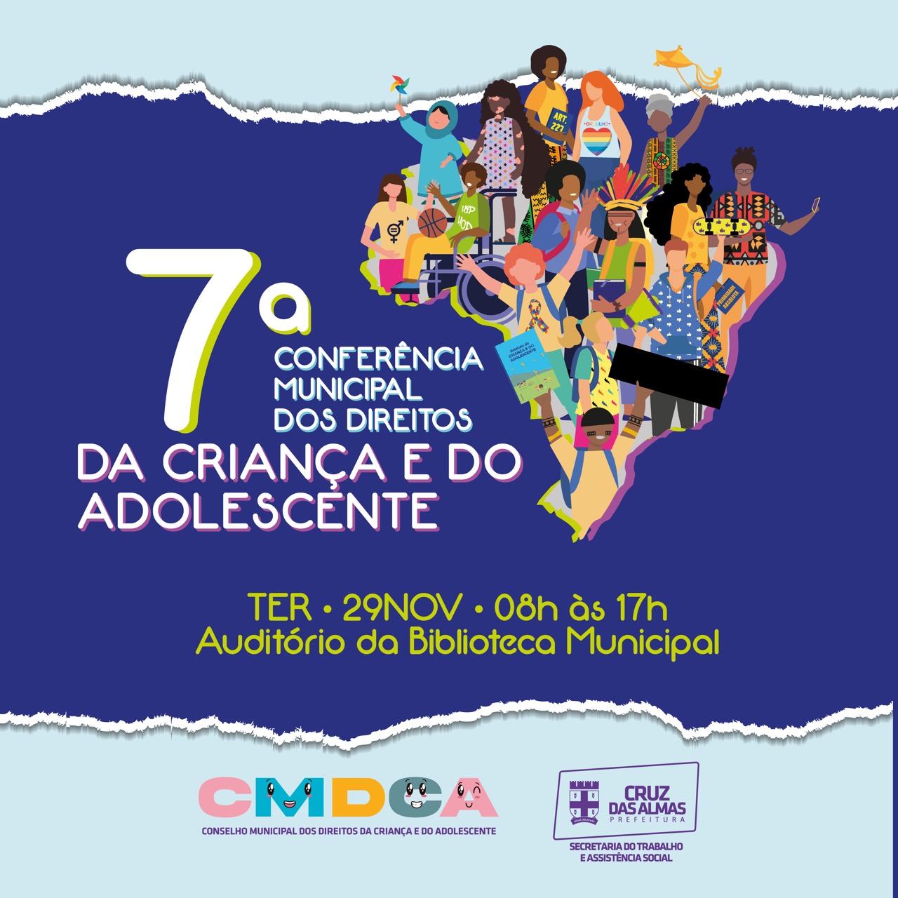 7° Conferência Municipal dos Direitos da Criança e do Adolescente acontece nesta terça (29)