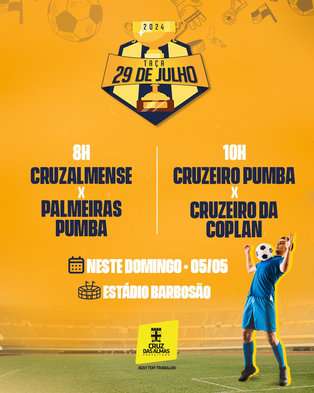 Taça 29 de Julho: Novas disputas do campeonato acontecem neste domingo no estádio do Barbosão