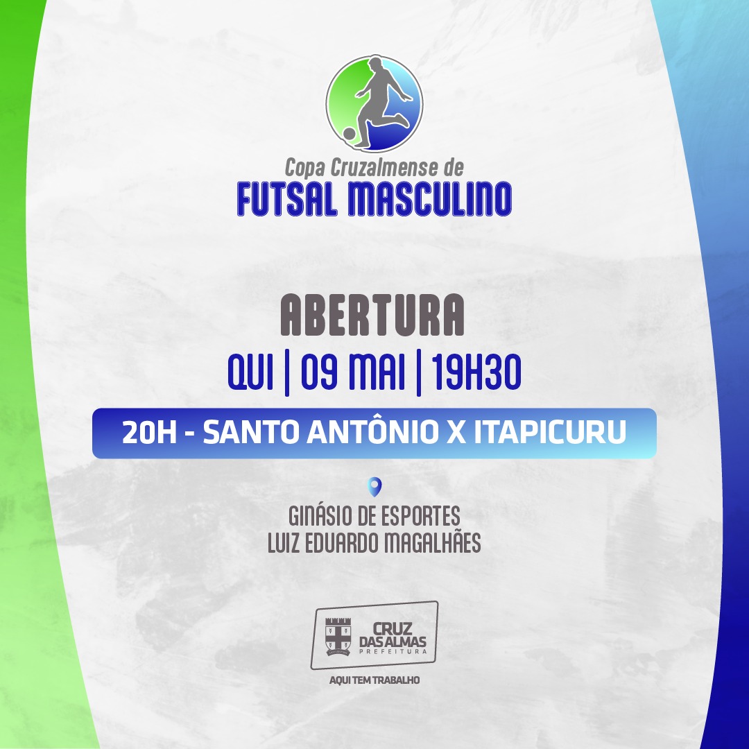 Prefeitura de Cruz inicia a Copa Cruzalmense de Futsal Masculino nesta quinta-feira (09)
