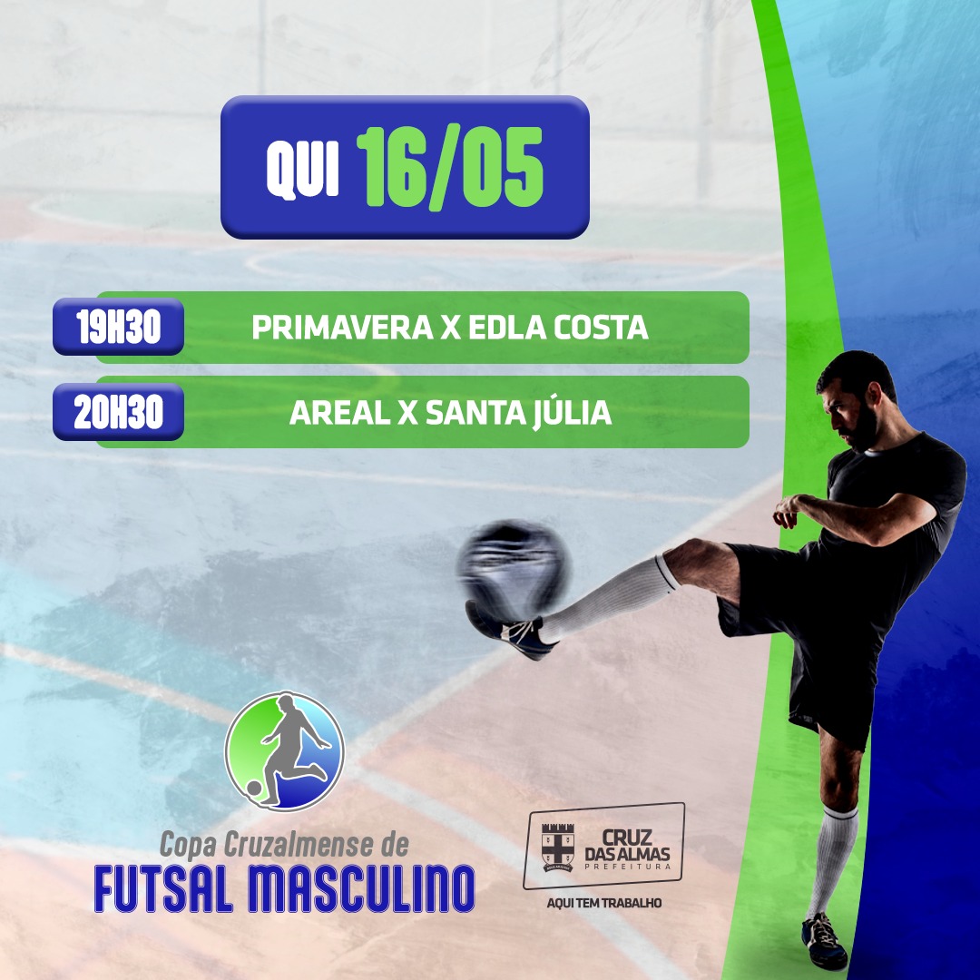 Novos jogos da Copa Cruzalmense de Futsal Masculino acontecem hoje, (16)