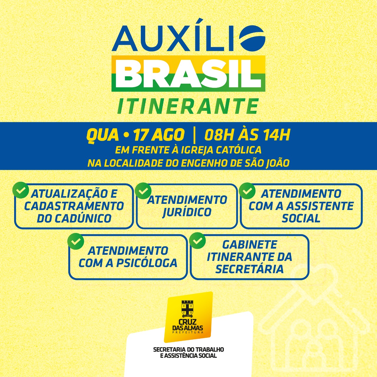 Comunidade do Engenho de São João vai receber o Auxílio Brasil Itinerante