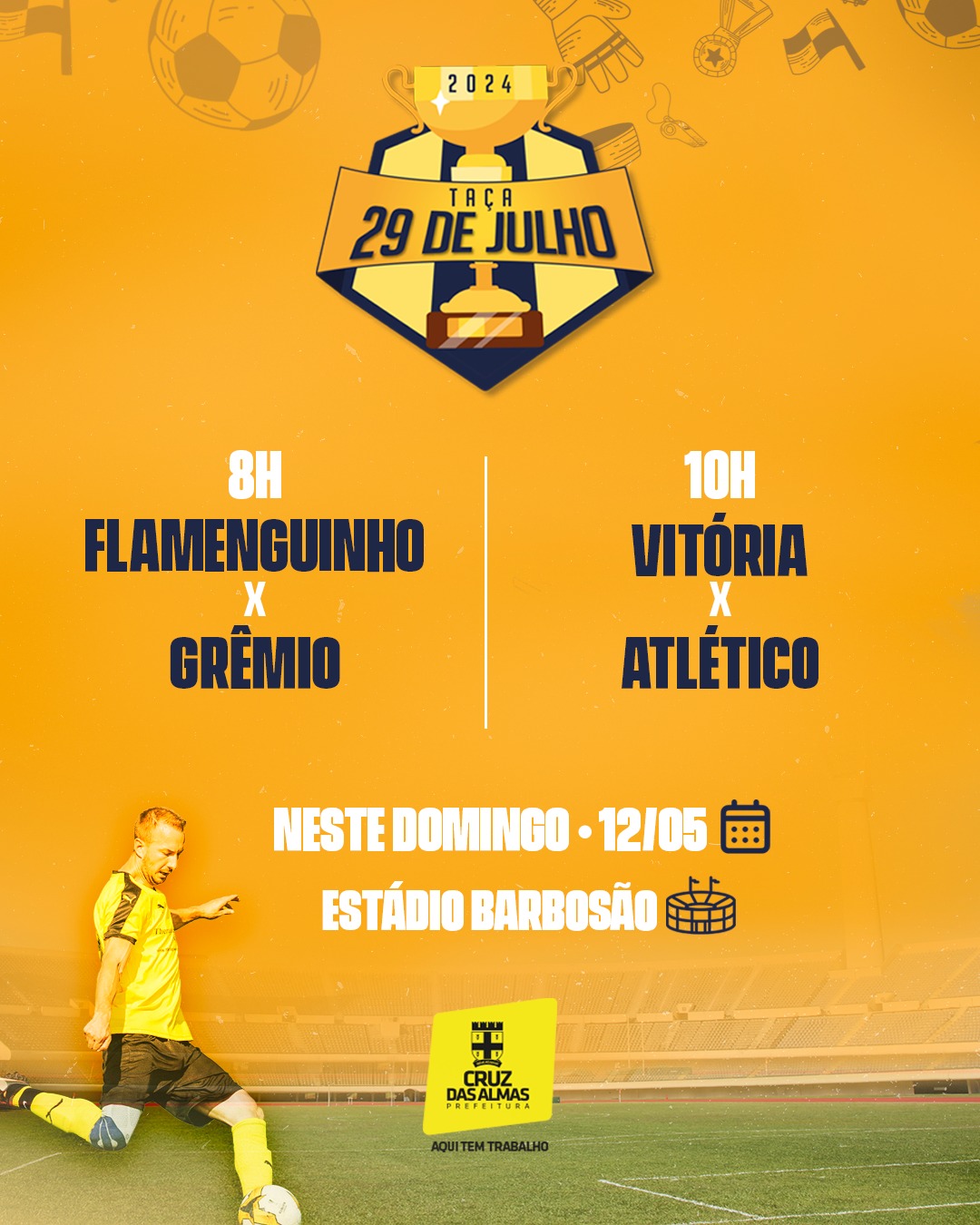 Flamenguinho, Grêmio, Vitória e Atlético jogam neste domingo (12) pela Taça 29 de Julho