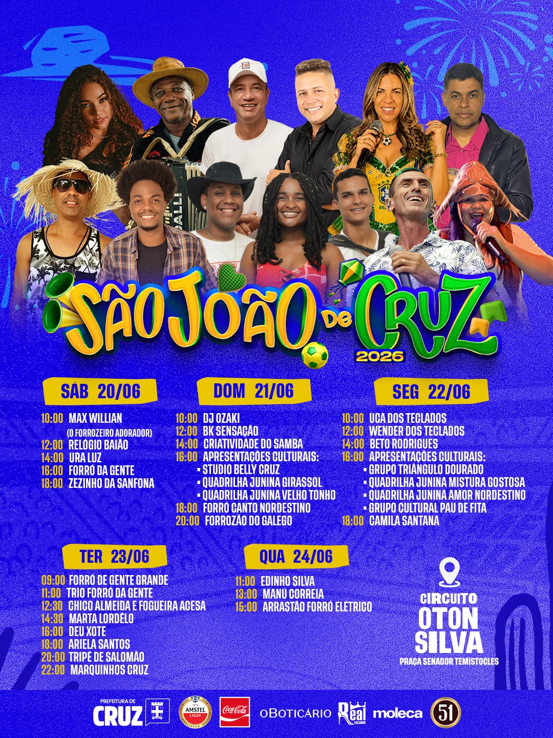 São João de Cruz: confira a programação do Circuito Oton Silva de 20 a 24 de junho